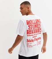 Only & Sons White The Rolling Stones Logo T-Shirt
